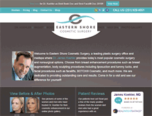 Tablet Screenshot of easternshoreplasticsurgery.com